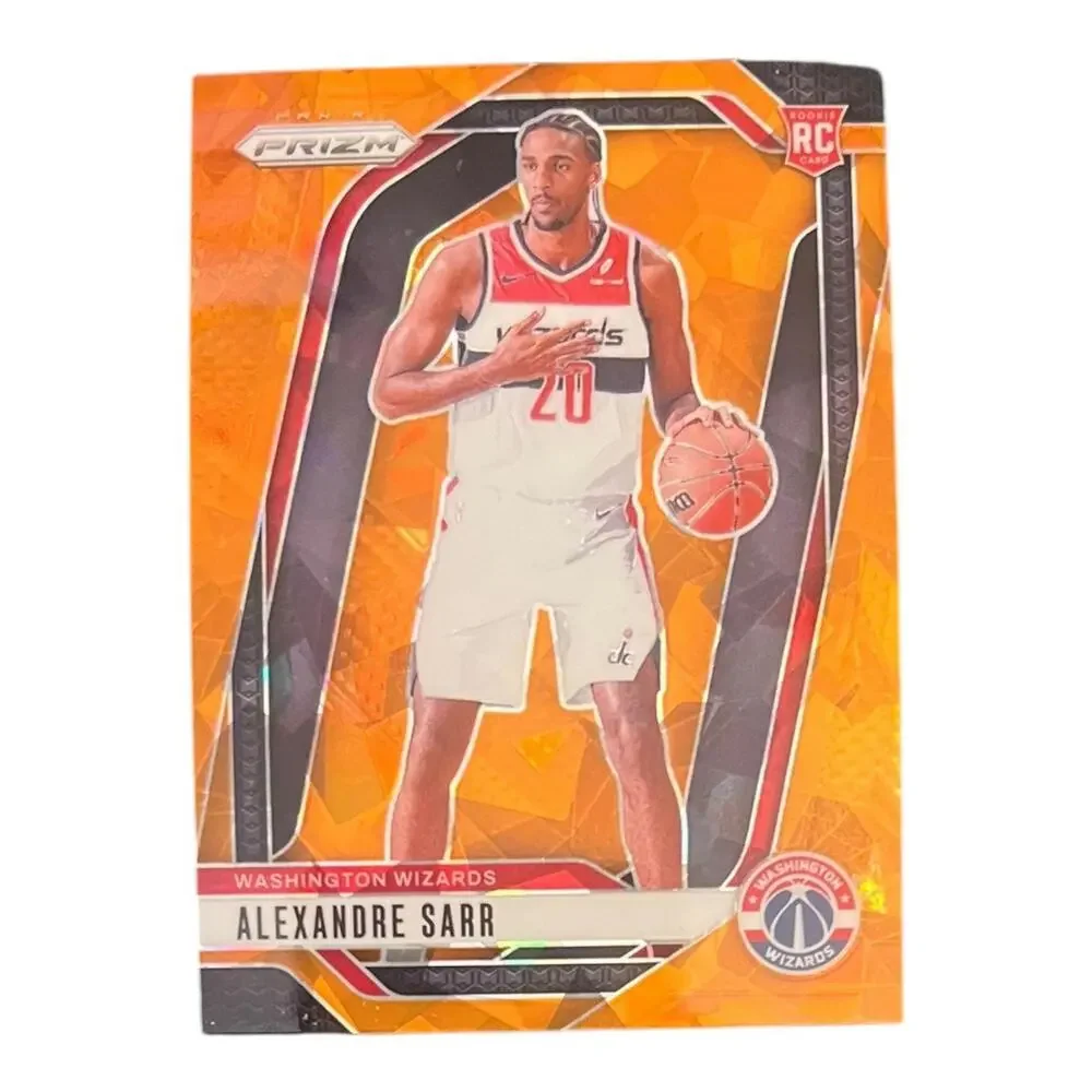2024-25 Panini Prizm Alexandre Sarr Orange Cracked Ice Prizm RC #264 Wizards